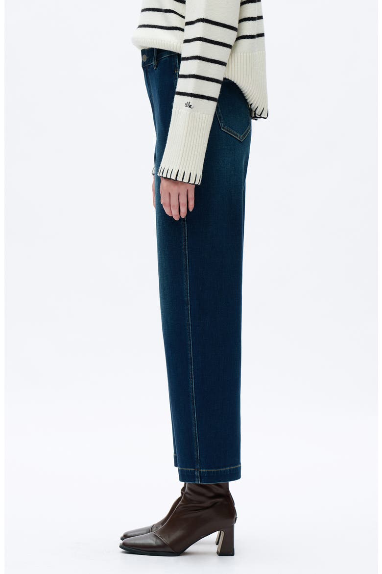 Harem High Waist Straight Leg Jeans, Alternate, color, DARK BLUE