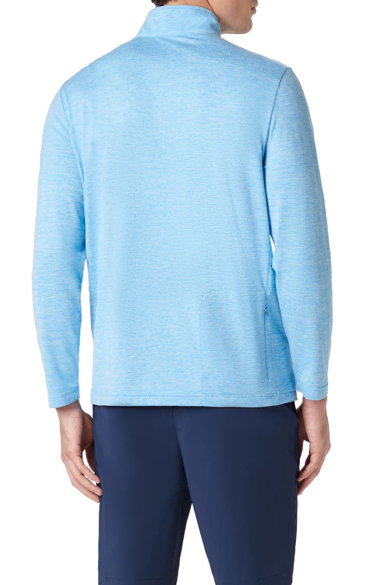 Bugatchi Quarter Zip Performance Pullover, Alternate, color, Azure