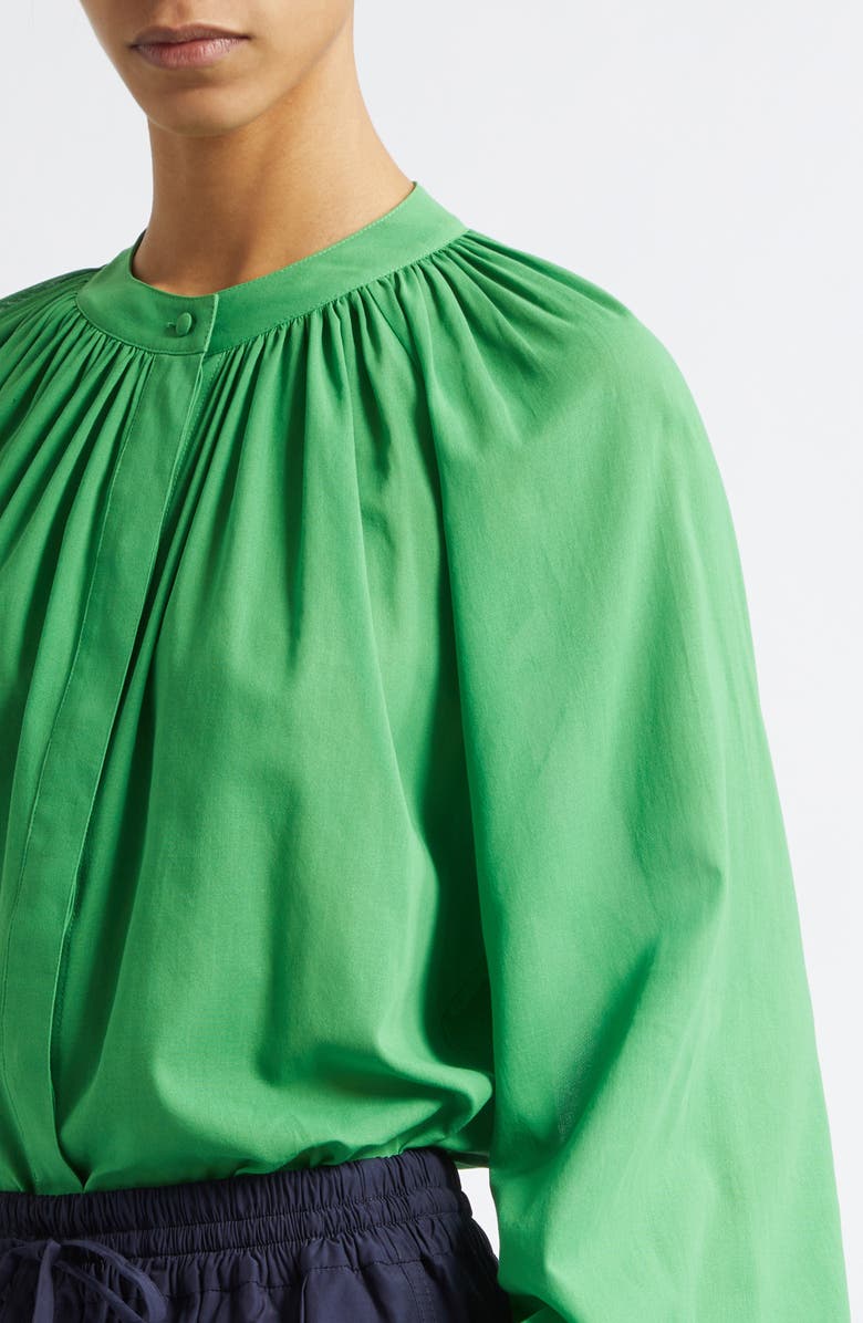 Derek Lam 10 Crosby Zoey Blouson Sleeve Shirt, Alternate, color, Online Lime