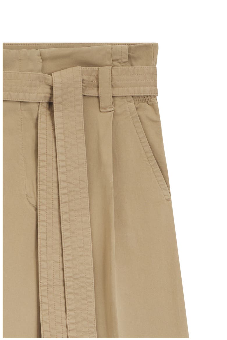Telia Stretch Cotton Tie Waist Wide Leg Pants, Alternate, color, RUST/ COPPER