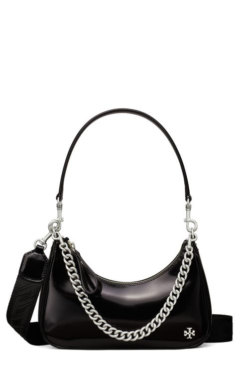 151 Mercer Patent Small Leather Crescent Bag
