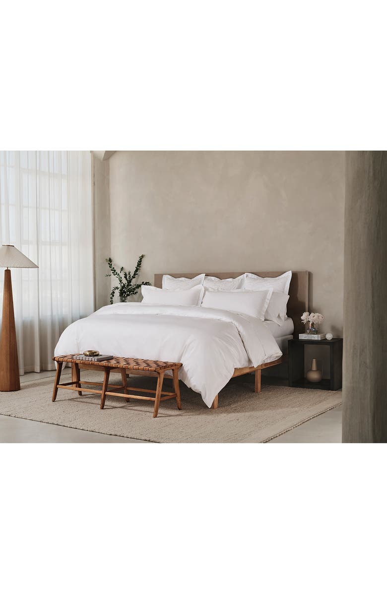 Coyuchi Heirloom Organic Cotton Sateen Sheet Set, Alternate, color, Alpine White