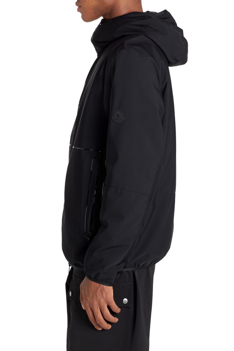 Carrenac Water Resistant Down Jacket, Alternate, color, BLACK