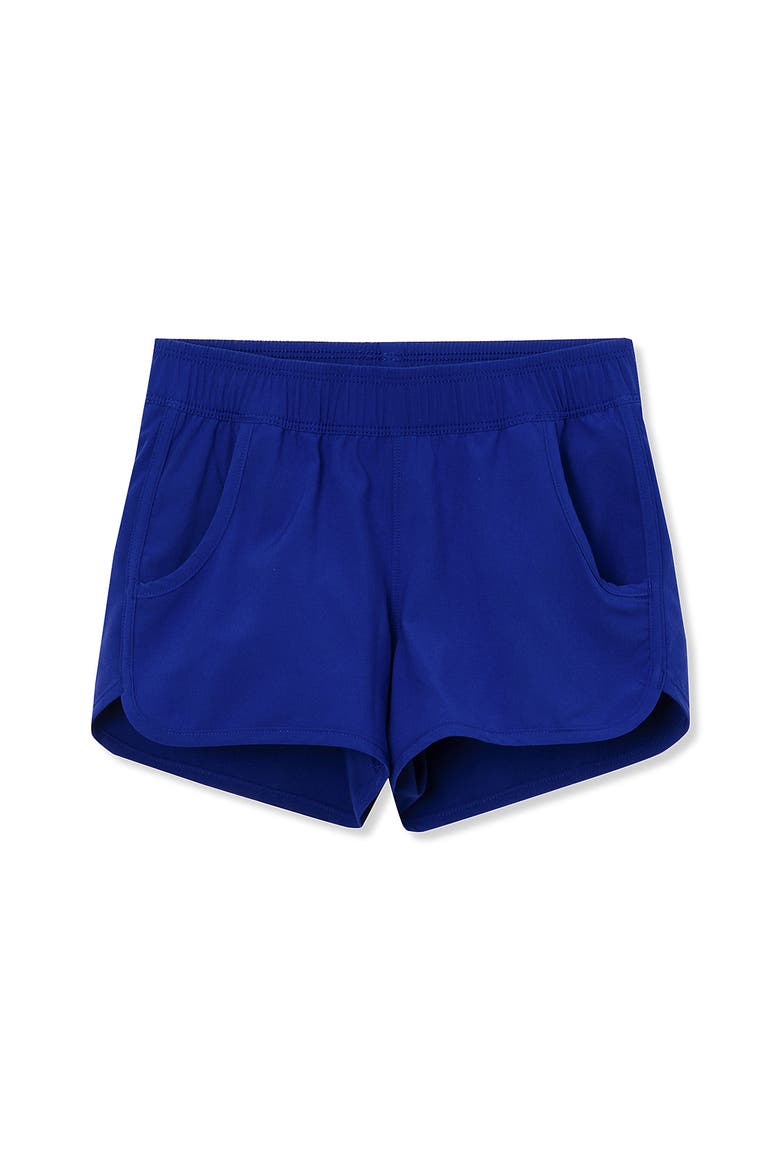 Girls Comfort Waist Stretch Swim Shorts, Main, color, Blue