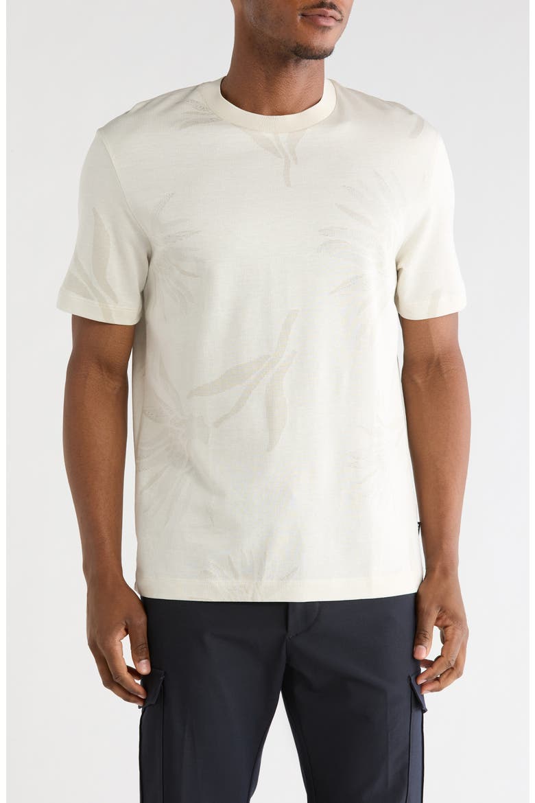 Taut Floral Cotton Knit Graphic T-Shirt, Main, color, OPEN WHITE
