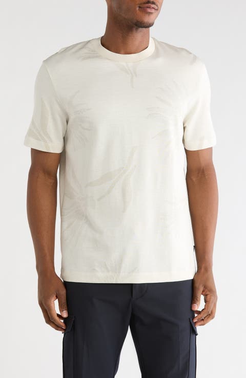 Taut Floral Cotton Knit Graphic T-Shirt