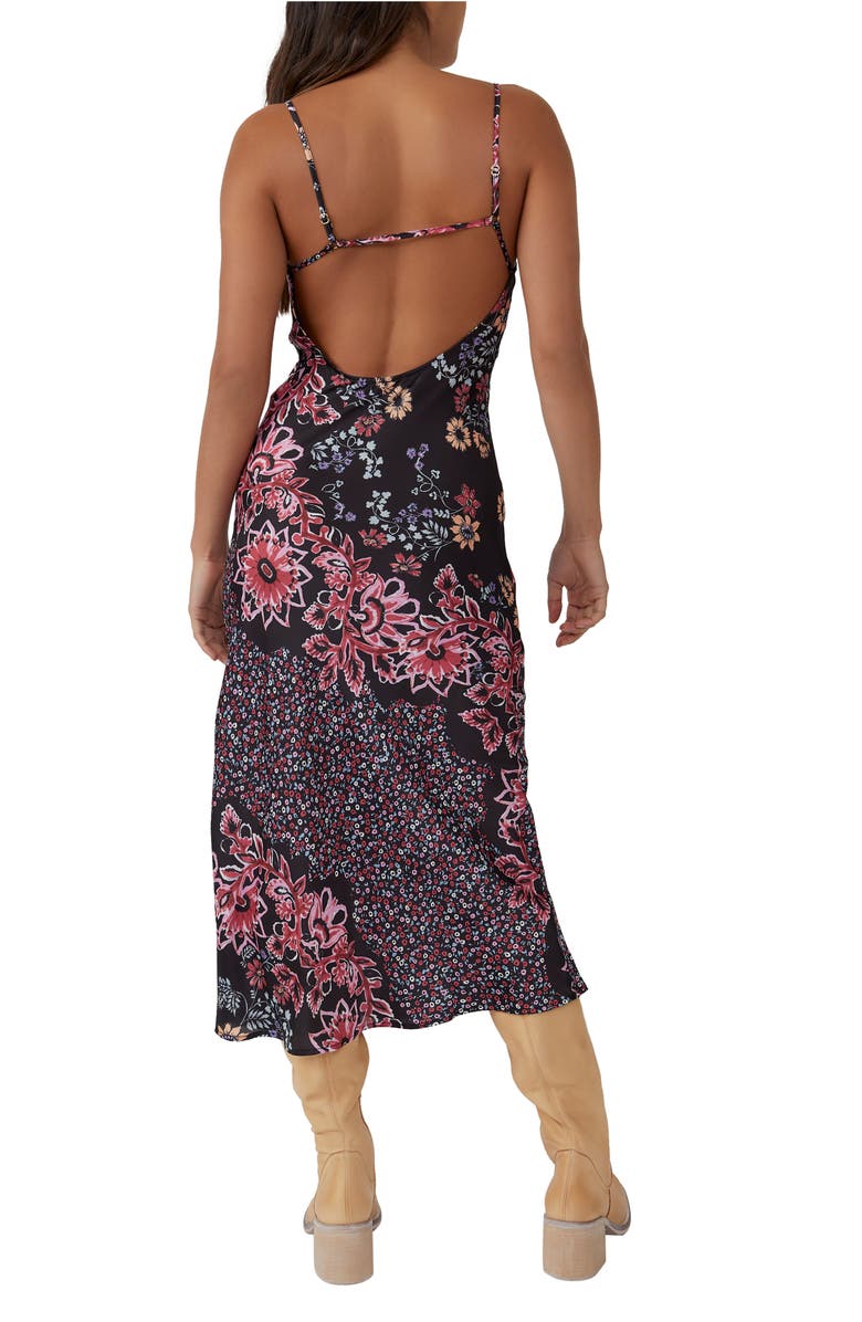 Free People Your Better Side Floral Midi Slipdress, Alternate, color, 