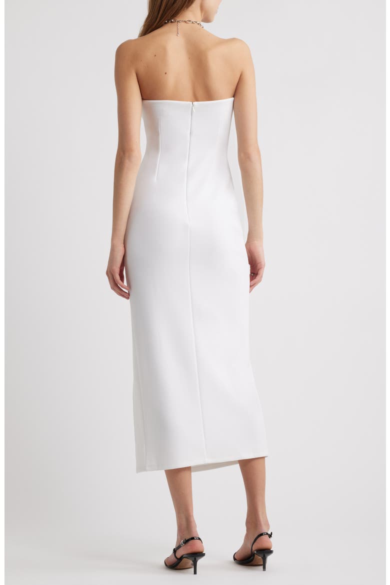 Ruched Strapless Maxi Dress, Alternate, color, WHITE