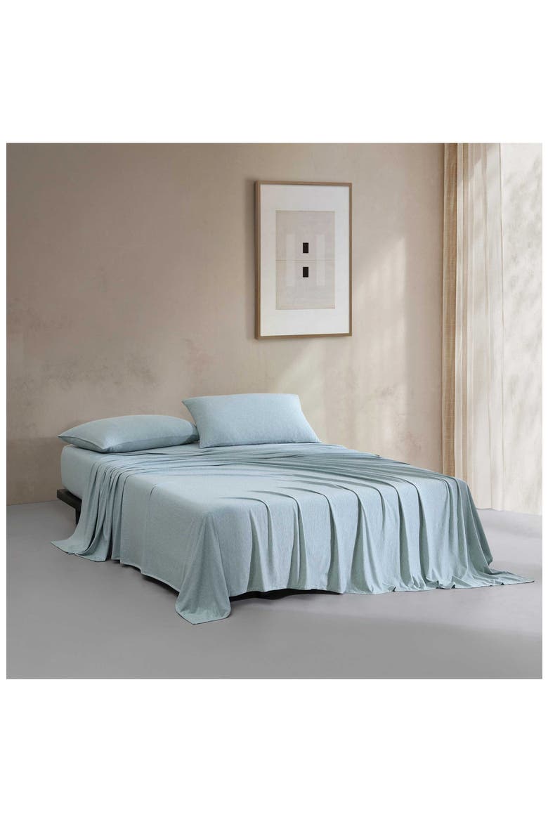 Modern Mélange Cotton Blend Sheet Set, Alternate, color, PASTEL BLUE