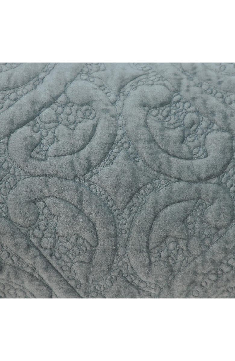 PARKLAND COLLECTION Tufted Velvet Oblong Throw Pillow, Alternate, color, Grey