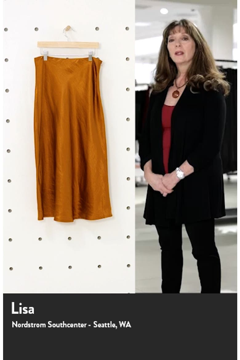 Satin A-Line Midi Skirt video