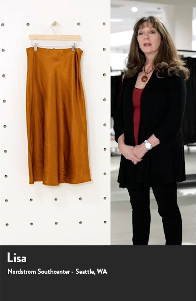 Satin A-Line Midi Skirt, sales video thumbnail