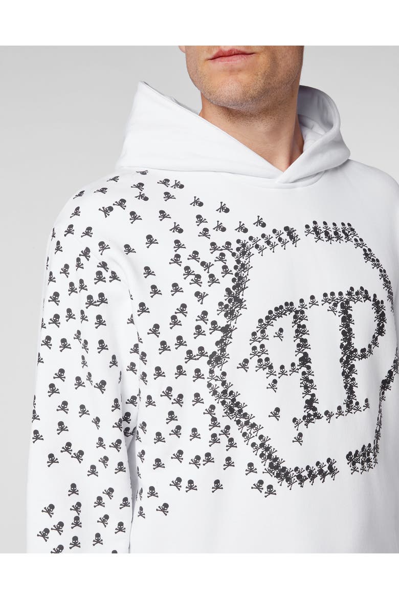 Hoodie Sweatshirt Skull&Amp;Bones Men, Alternate, color, white