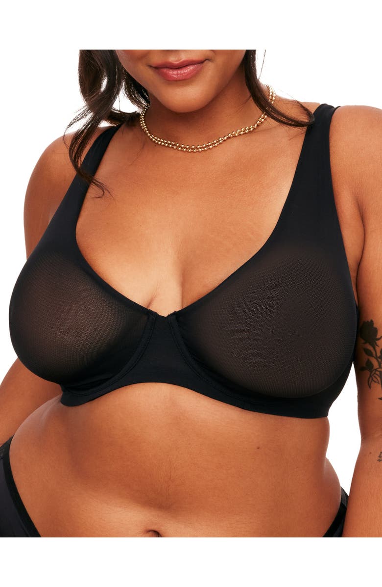 Adore Me Ivy Unlined Triangle Bra, Main, color, Black