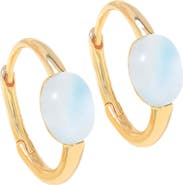 YS GEMS Moonstone Huggie Hoop Earrings