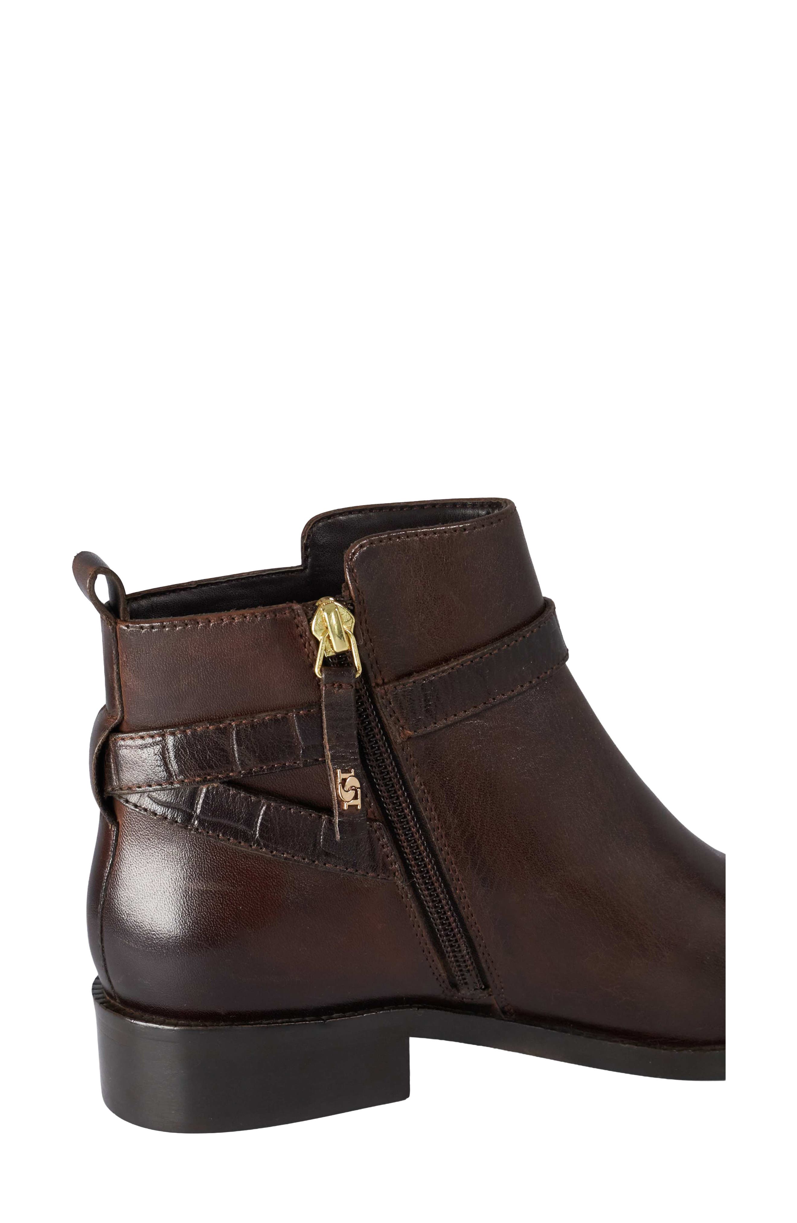 Princes Leather Bootie, Alternate, color, BROWN