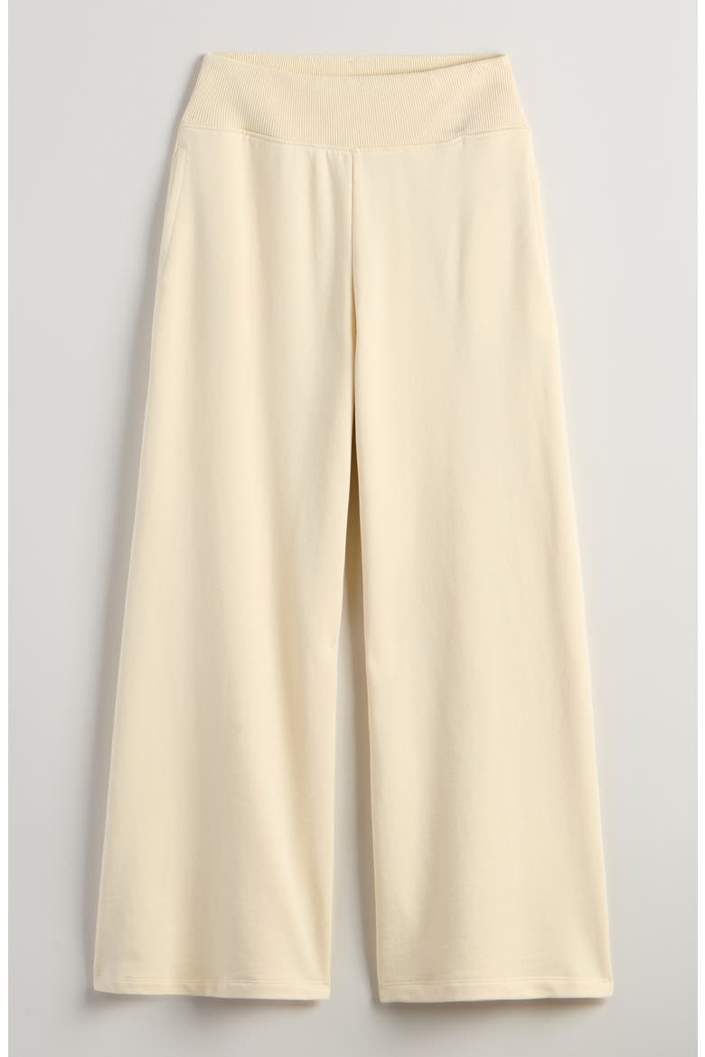 Kids' Wide-Leg Cotton Blend Sweatpants, Main, color, BEIGE ANGORA
