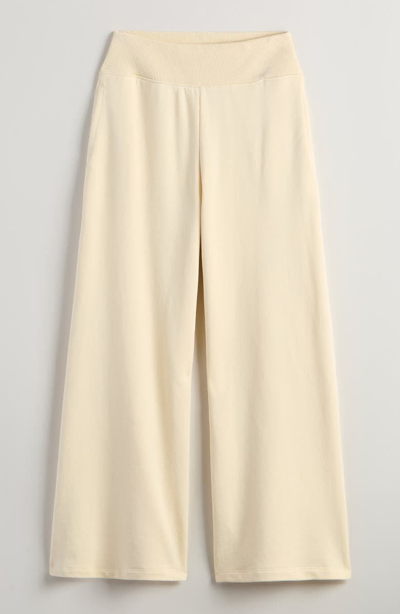 Treasure & Bond Kids' Wide-Leg Cotton Blend Sweatpants, Main, color, Beige Angora