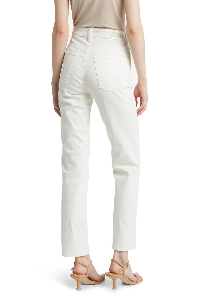 Saige High Waist Straight Leg Jeans, Alternate, color, MODERN WHITE