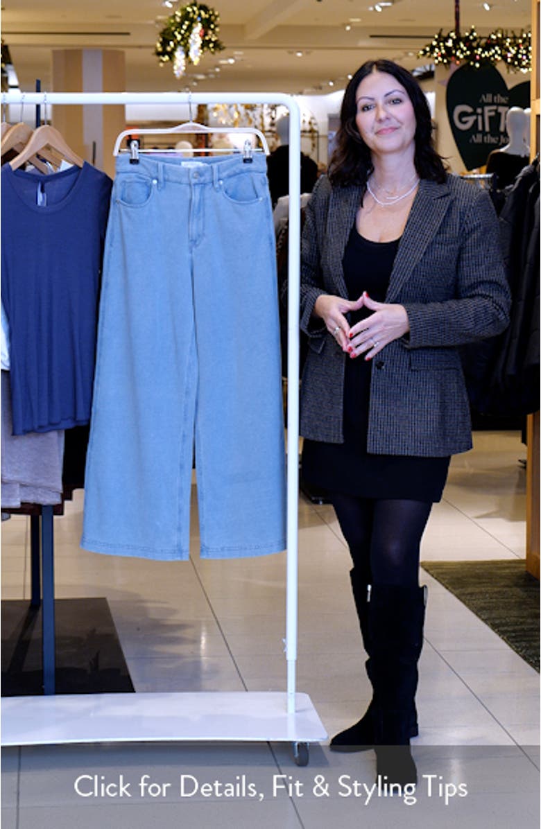 Jeanius Good Skate High Waist Crop Wide Leg Jeans, sales video thumbnail