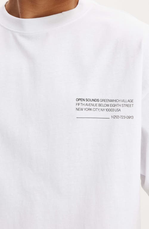 Cotton On Box Fit Easy T-shirt In White Open Sounds