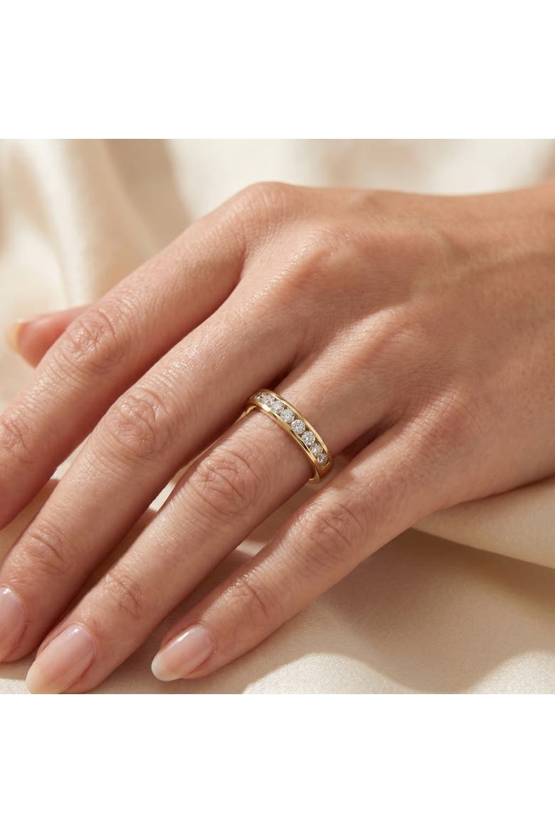1/2Ct Diamond Wedding Ring Channel Set 14k Gold or Platinum Lab Grown EF/VS, Alternate, color, 14k Yellow Gold