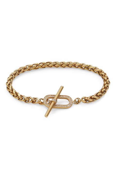 Pave Toggle Chain Bracelet