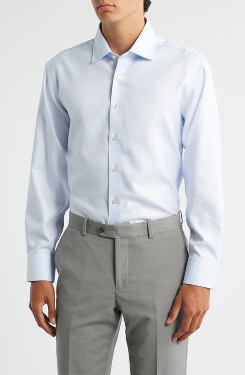 Royal Twill Slim Fit Solid Non-Iron Cotton Dress Shirt