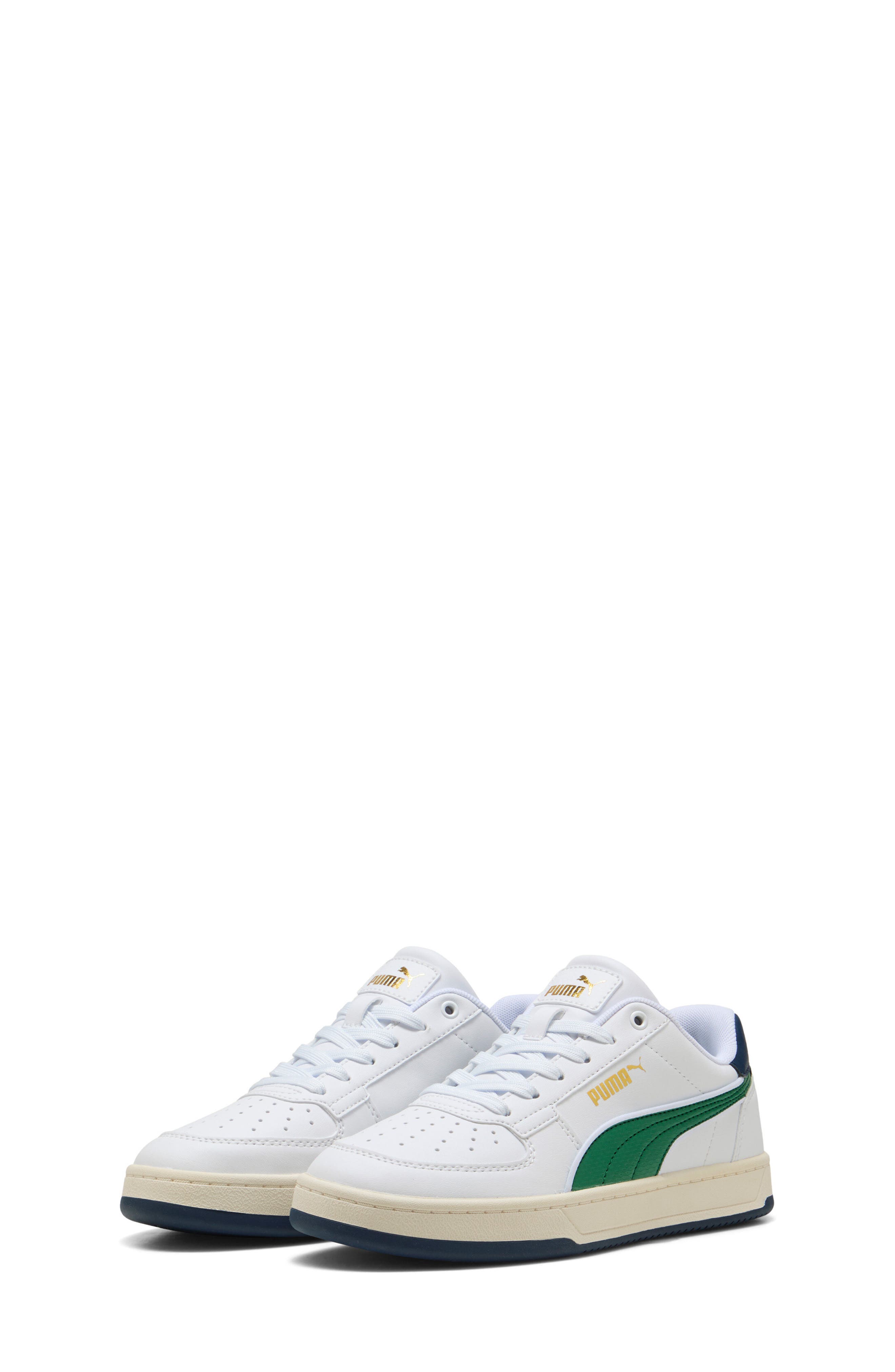 Kids' Caven 2.0 Retro Sneaker, Alternate, color, PUMA WHITE/ ARCHIVE GREEN