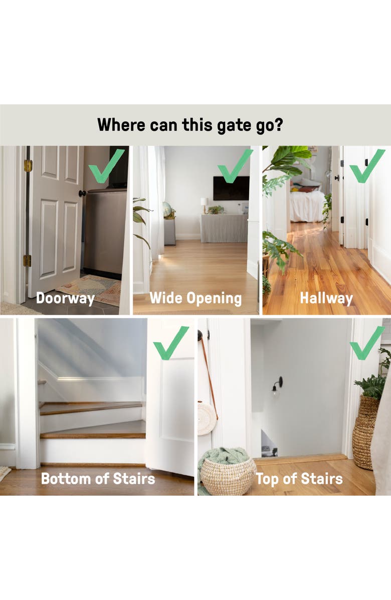 INGENUITY The Doorway 48W Series Pet and Baby Gate, Alternate, color, Black