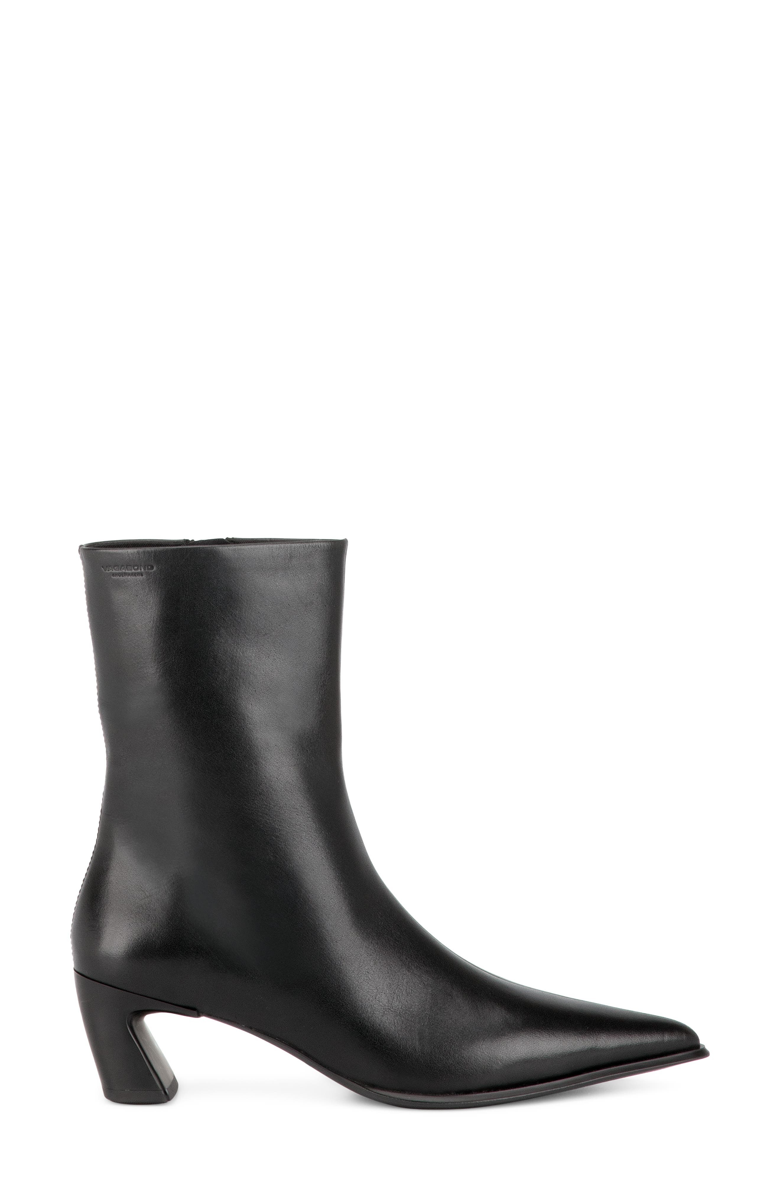 Ilona Leather Bootie, Alternate, color, BLACK