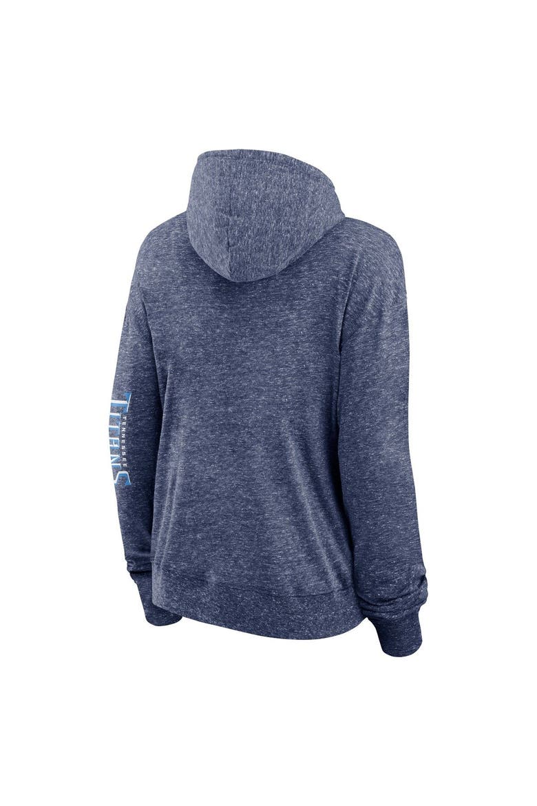 Women's Fanatics Branded Heather Navy Tennessee Titans Opening Coin Flip Lightweight Full-Zip Hoodie, Alternate, color, Heather Navy