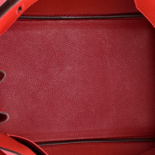 Pre-owned Hermes Hermes Birkin Handbag Red Epsom With Gold Hardware 35 In Red