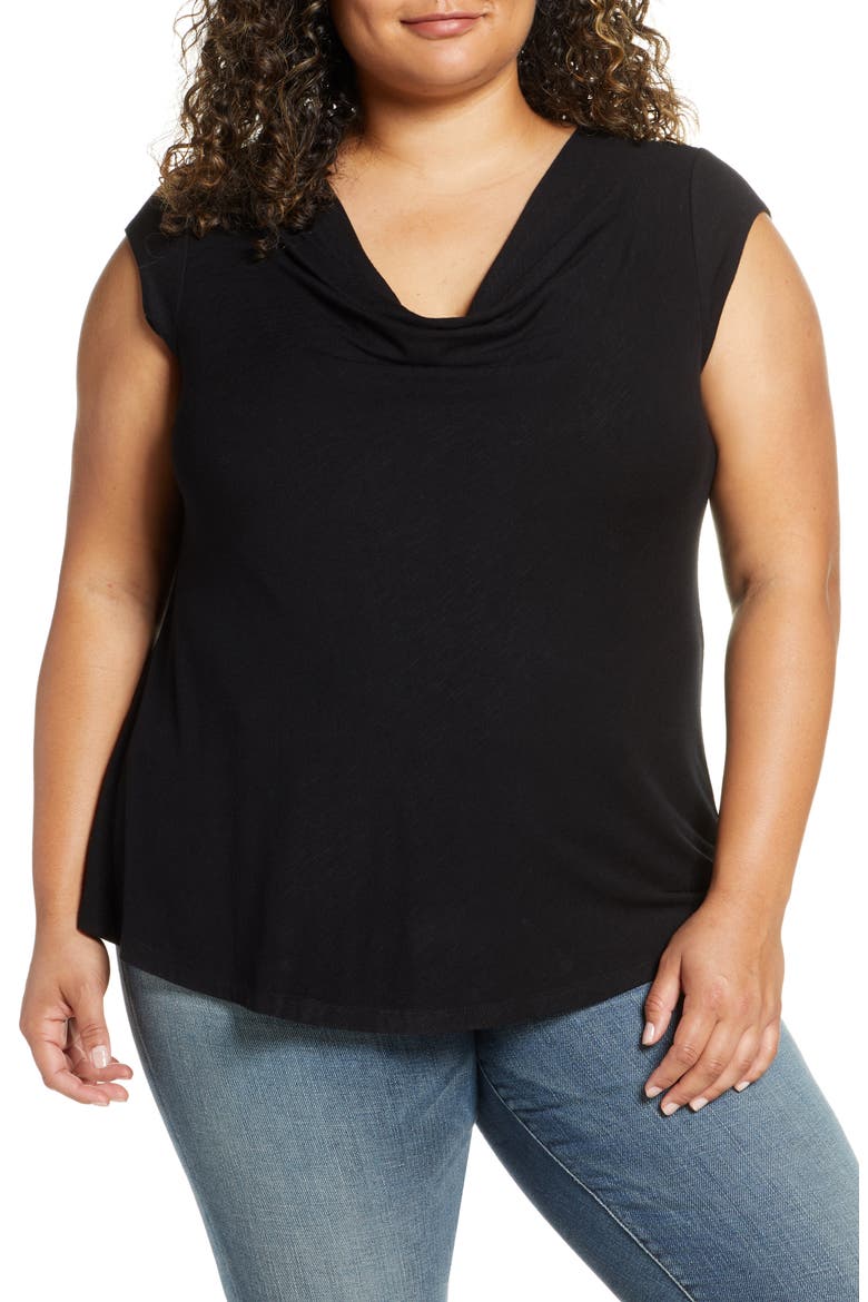 Daniel Rainn Lace Knit Top, Main, color, BLACK