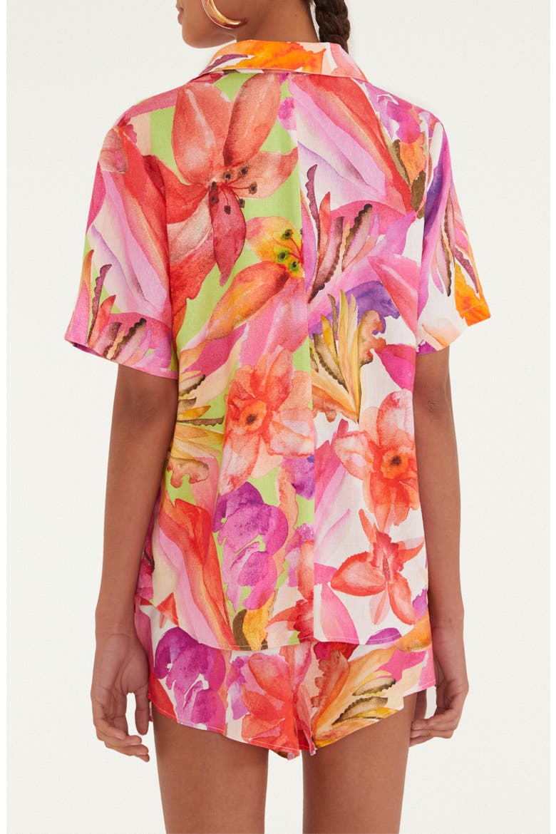 Artsy Flora Button-Up Shirt, Alternate, color, ARTSY FLORA OFF-WHIT