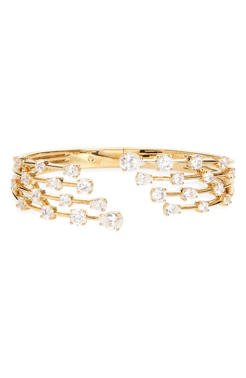 Nadri Hollywood Multi Row Cubic Zirconia Bracelet In Gold