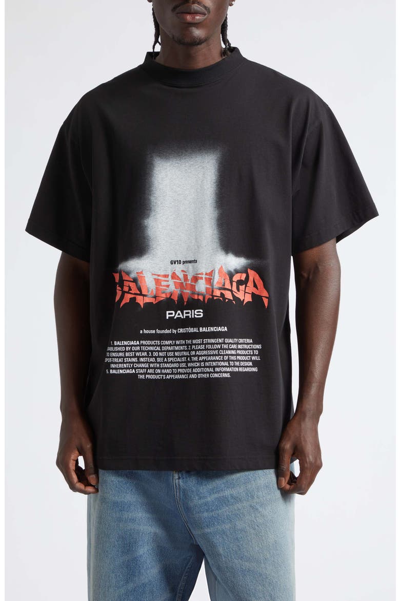 Oversize The Door Graphic T-Shirt, Main, color, 1000 BLACK