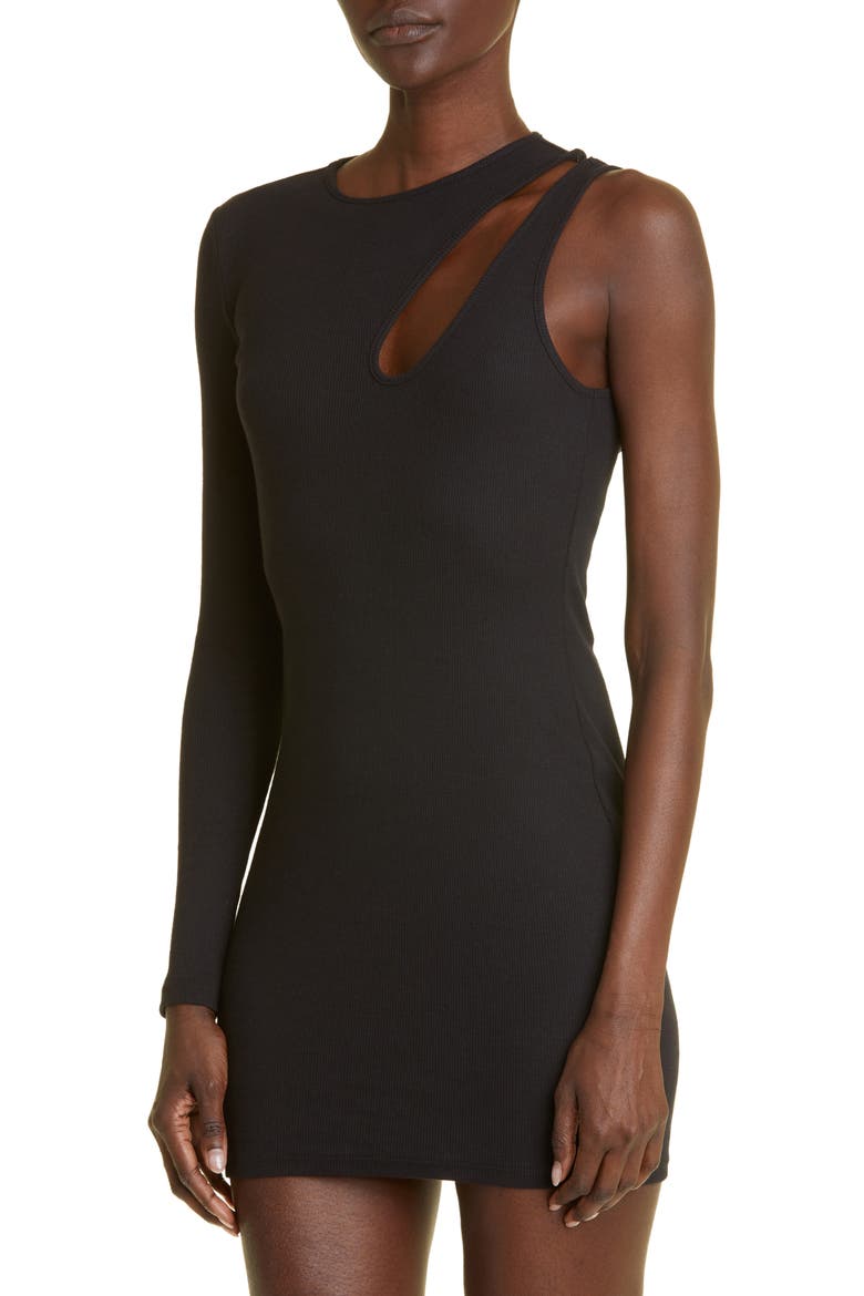 Gender Inclusive R4 Long Sleeve Knit Cutout Dress, Alternate, color, BLACK