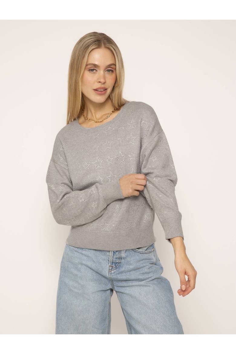 Junie Star Crewneck, Main, color, GREY