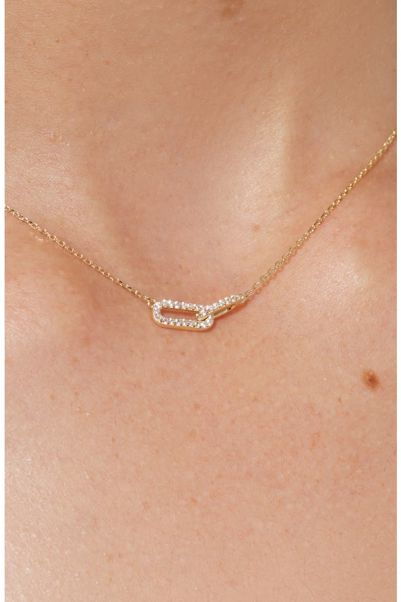 Loree Pendant Necklace, Alternate, color, YELLOW GOLD / CLEAR