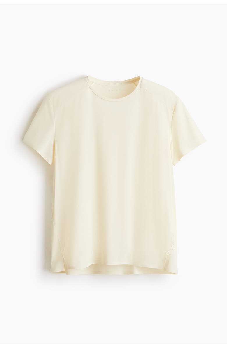 H&M Regular Fit Running T-shirt With Drymove, Main, color, Butter Yellow