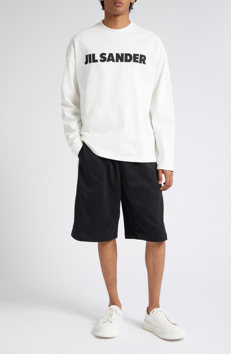 Jil Sander Logo Long Sleeve Graphic T-Shirt, Alternate, color, 