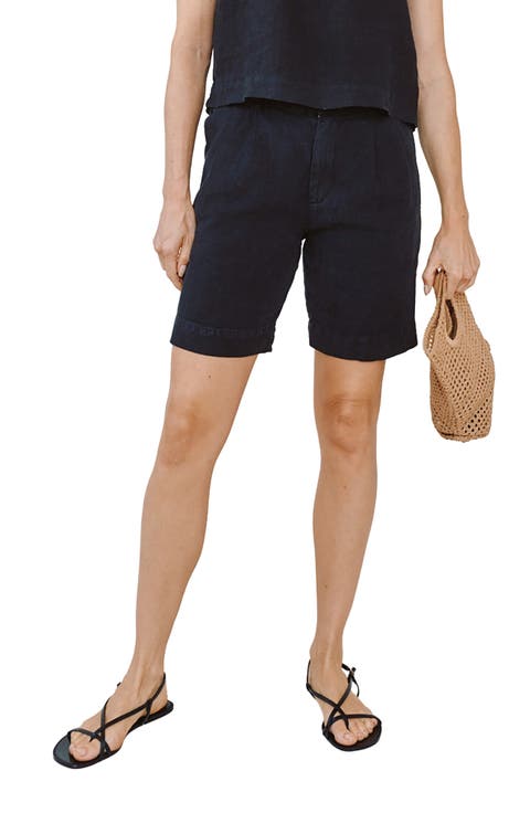 Pleated Bermuda Shorts
