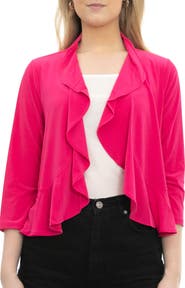 Nina Leonard Chiffon Ruffle Bolero