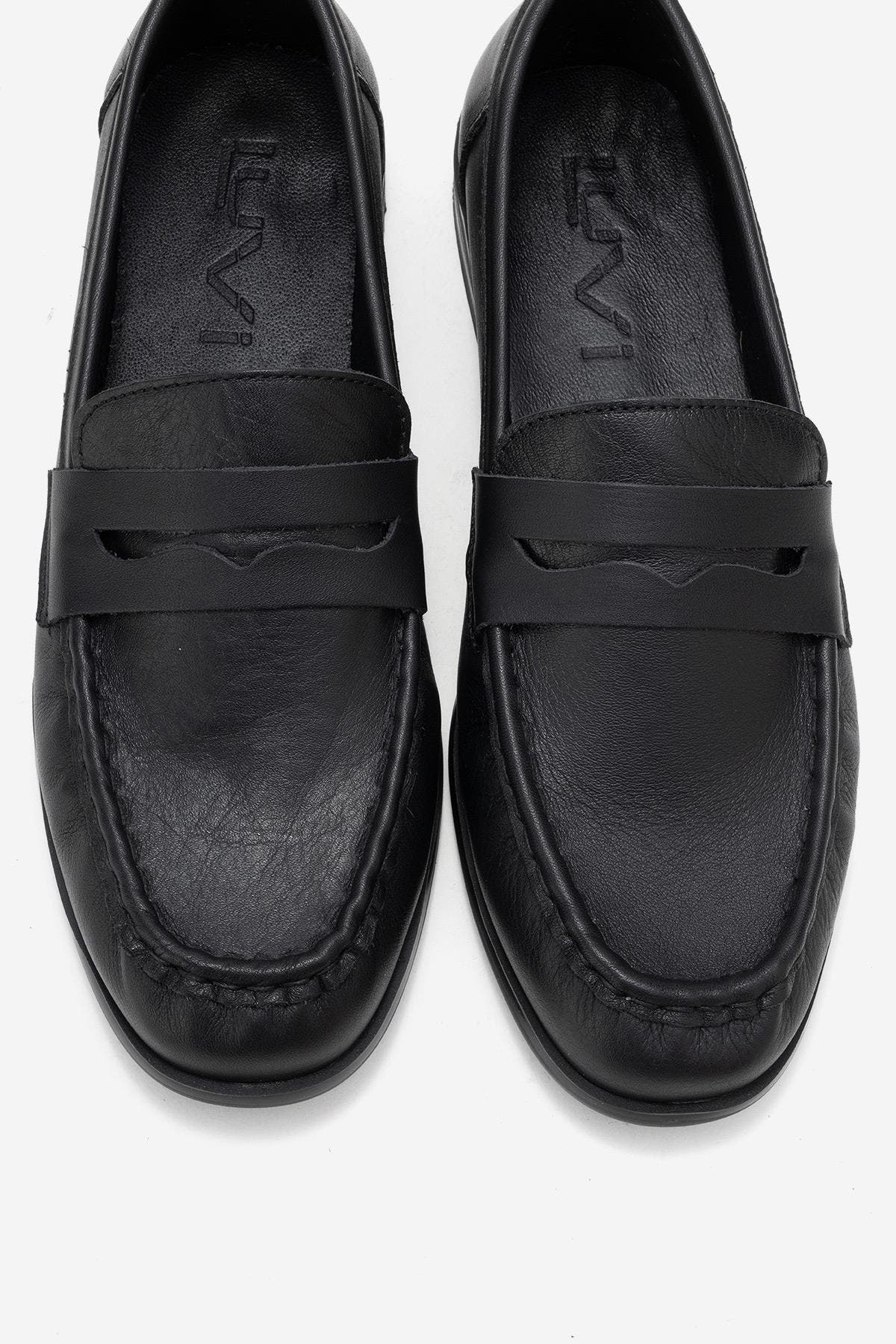 Forever & Always Shoes Valia Leather Loafer, Alternate, color, Black