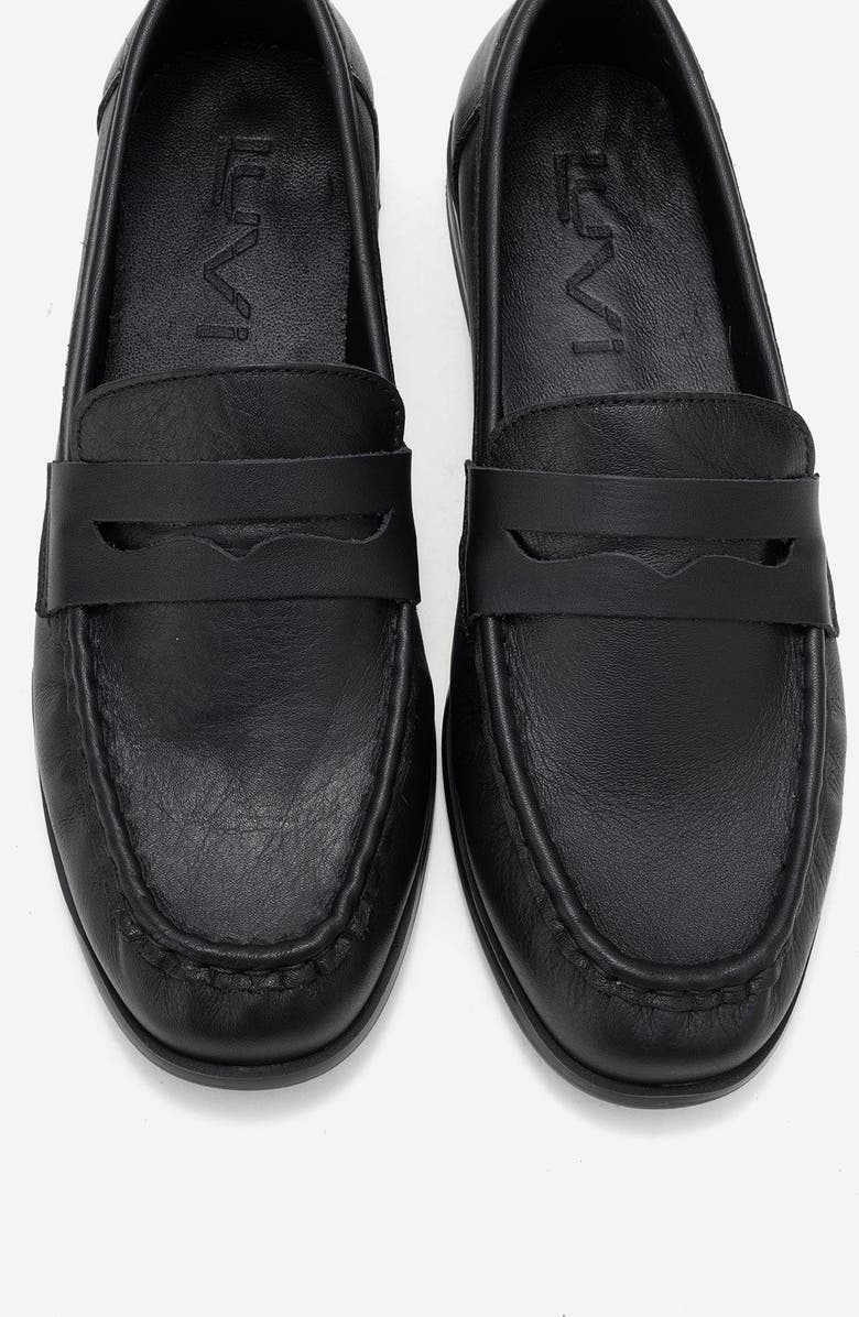 Forever & Always Shoes Valia Leather Loafer, Alternate, color, Black