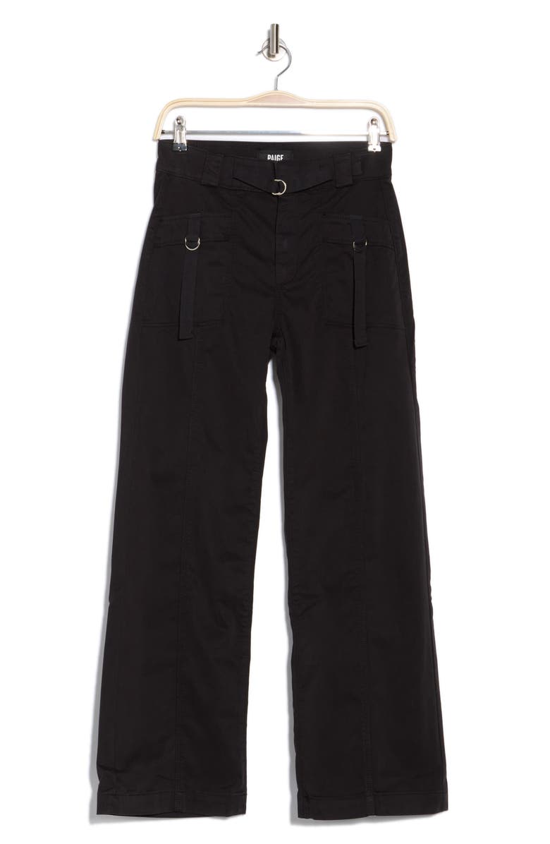 PAIGE Brooklyn Tactical Wide Leg Jeans, Alternate, color, Charcoal Black