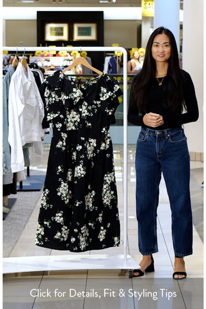Emery Floral Santana Tie Back Cotton Midi Dress video