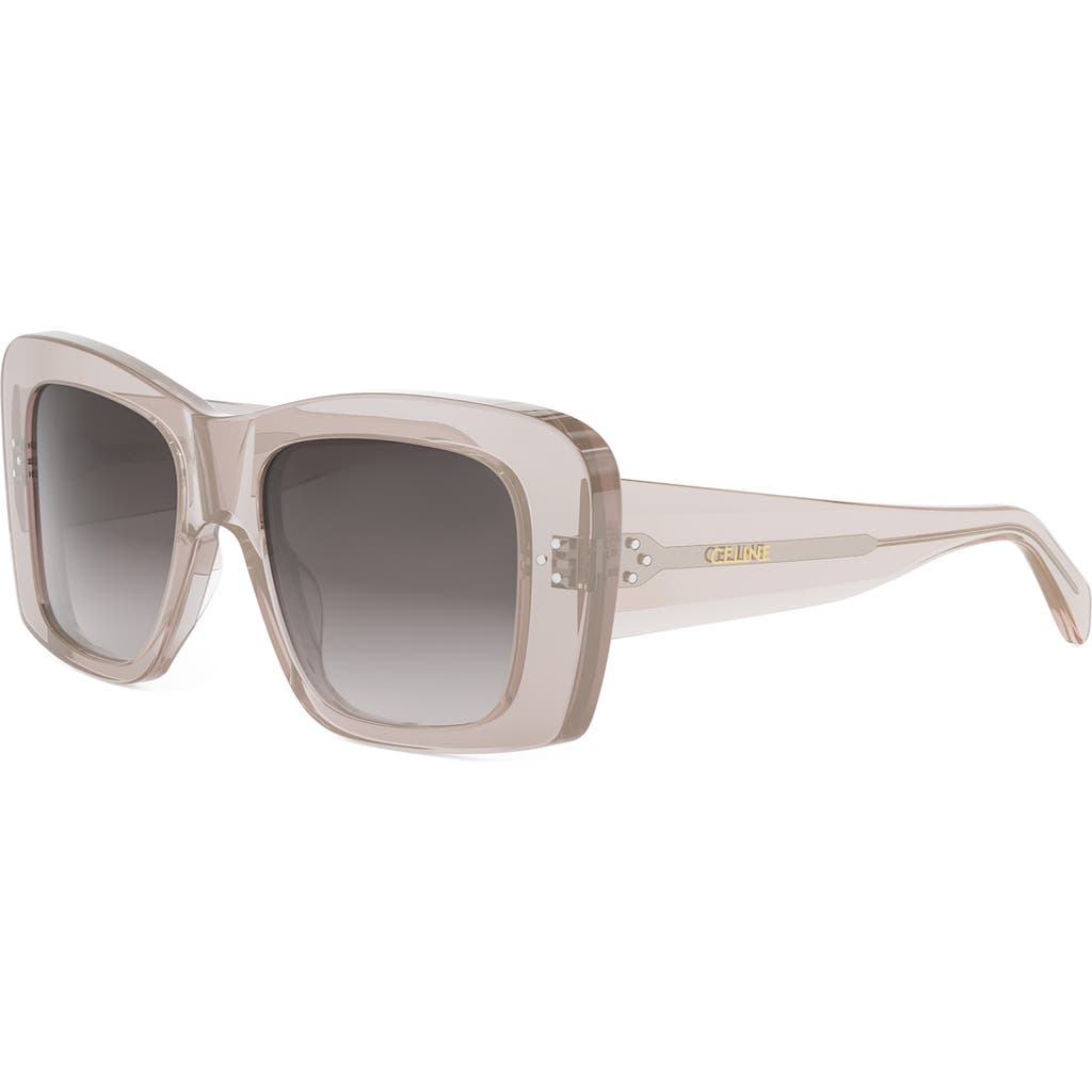 Celine Bold 3 Dots 53mm Geometric Sunglasses In Neutral