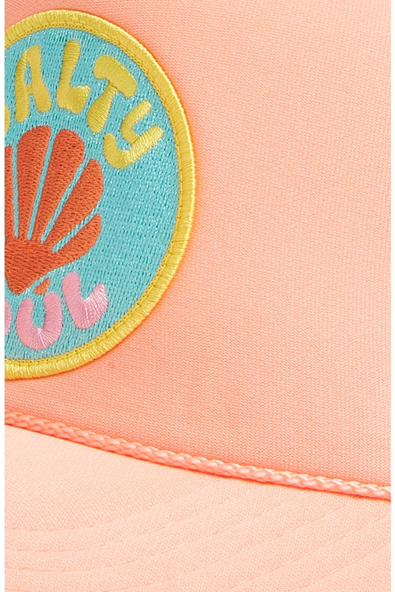 Salty Soul Trucker Hat, Alternate, color, CORAL